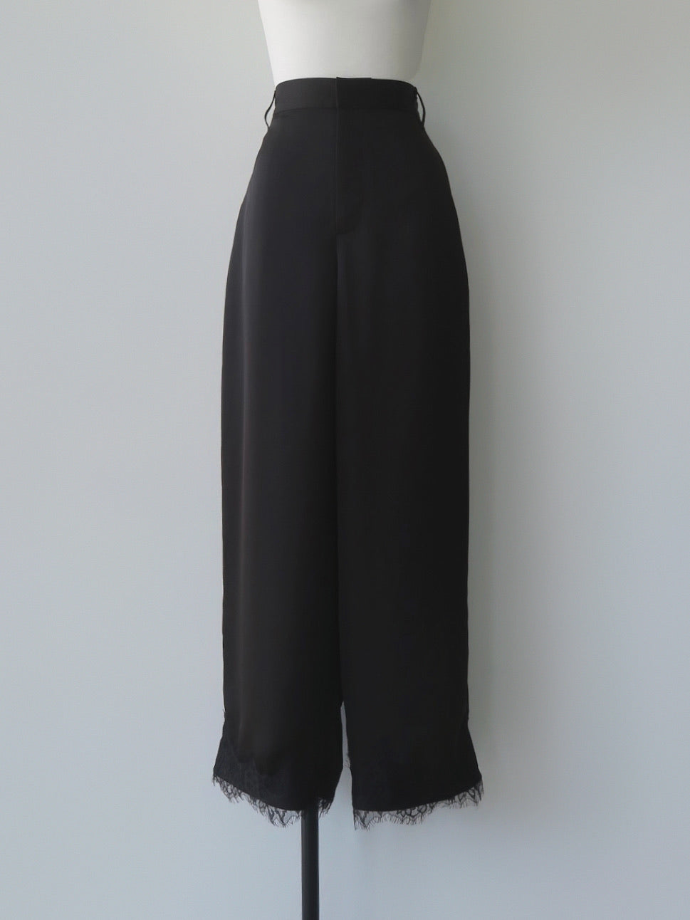 lace layered satin pant