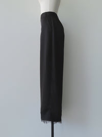 lace layered satin pant