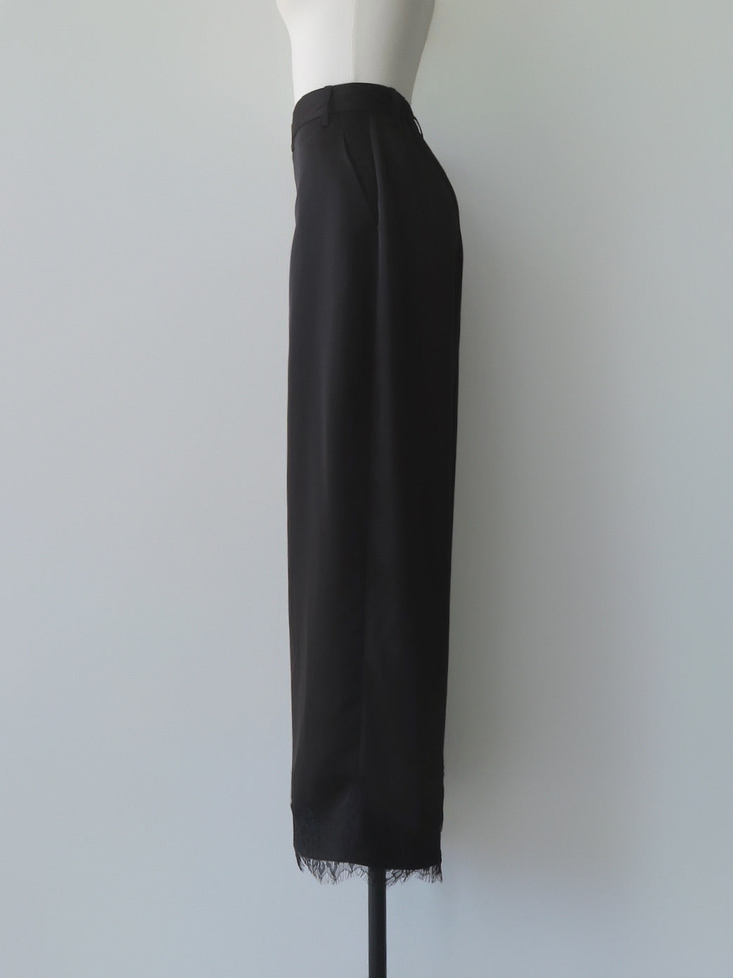 lace layered satin pant