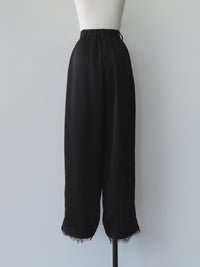 lace layered satin pant