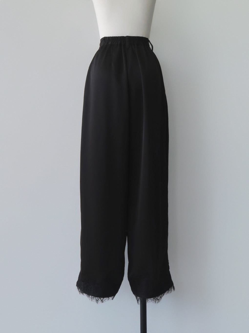 lace layered satin pant