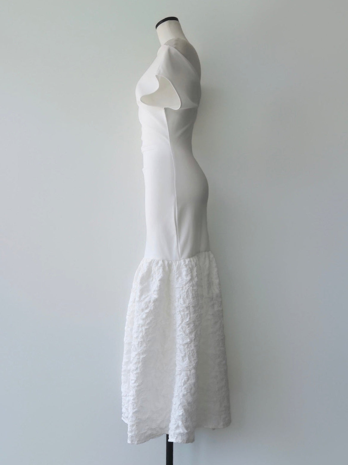 off-shoulder jacquard maxi dress