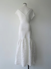 off-shoulder jacquard maxi dress