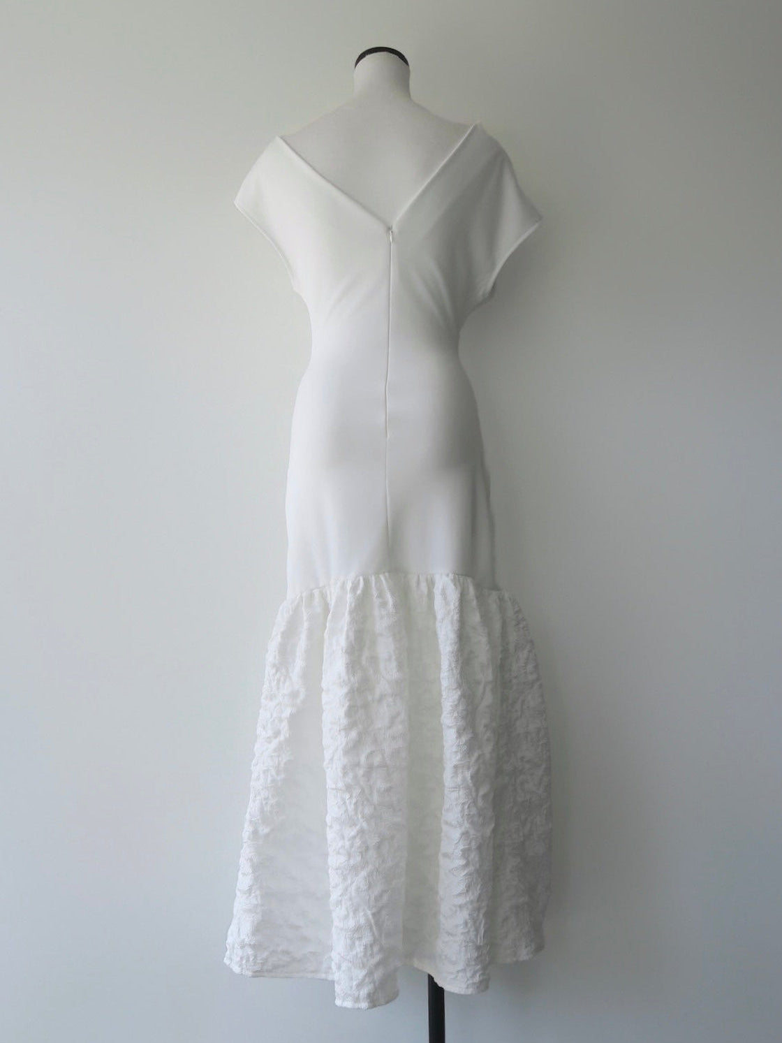 off-shoulder jacquard maxi dress