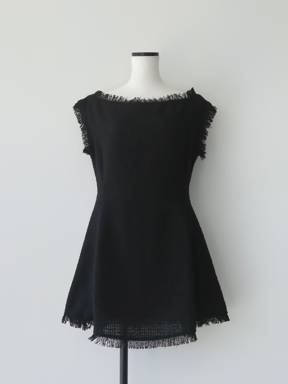 boat neck tweed mini dress (POP UP)