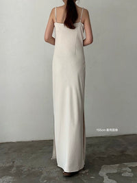 asymmetry drape cami dress