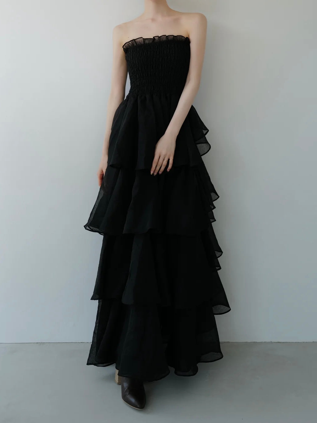 frilly tiered dress