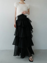 frilly tiered dress
