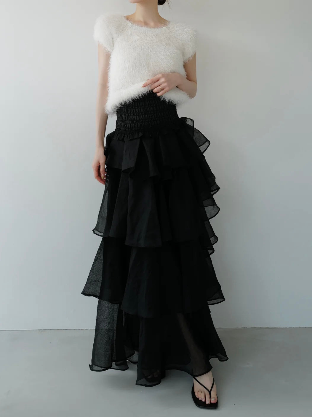 frilly tiered dress