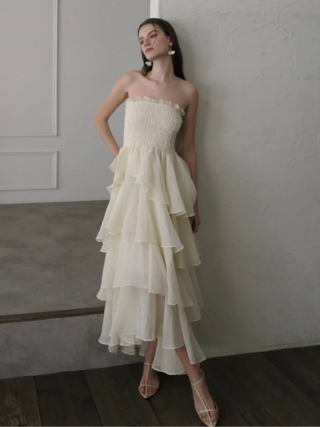 frilly tiered dress