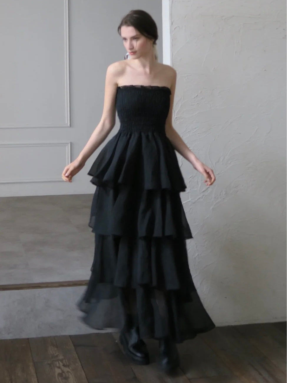 frilly tiered dress