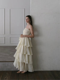frilly tiered dress