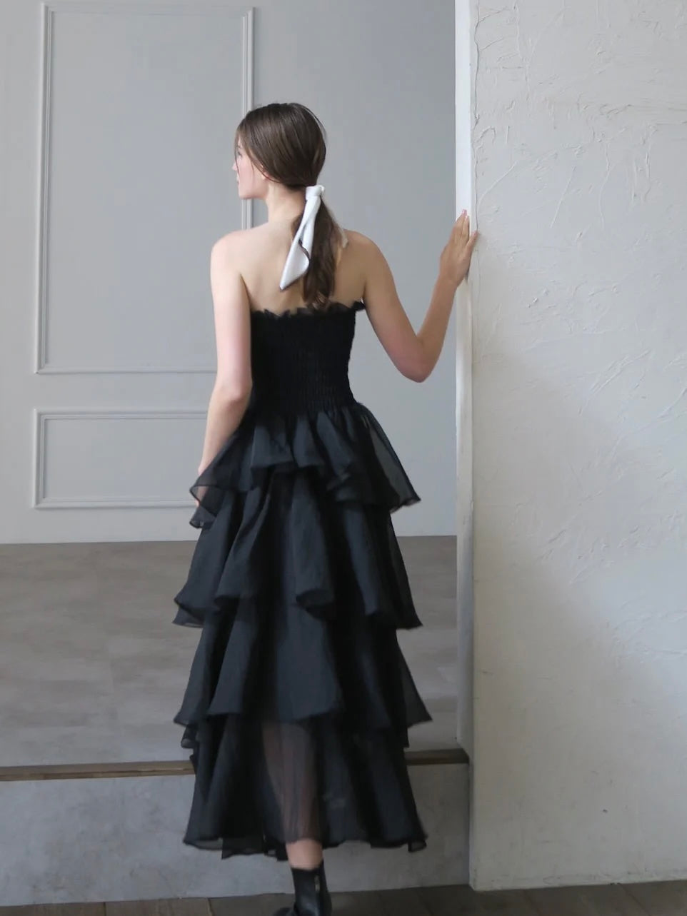 frilly tiered dress