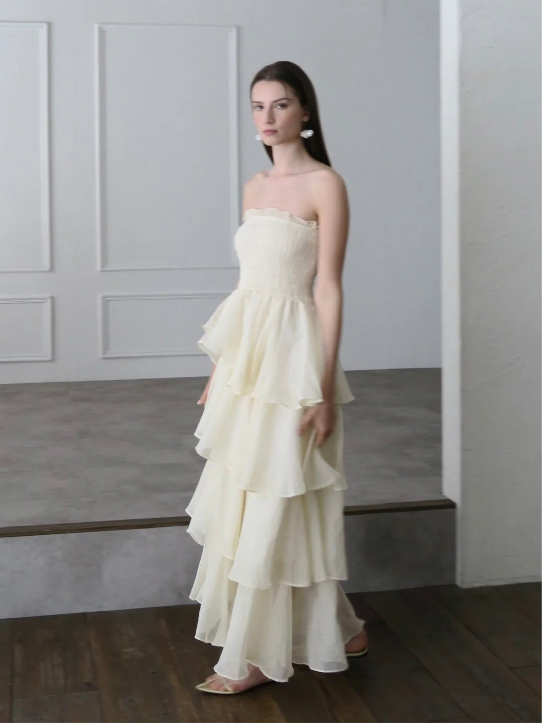 frilly tiered dress