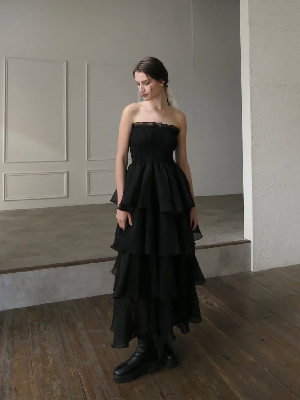 frilly tiered dress