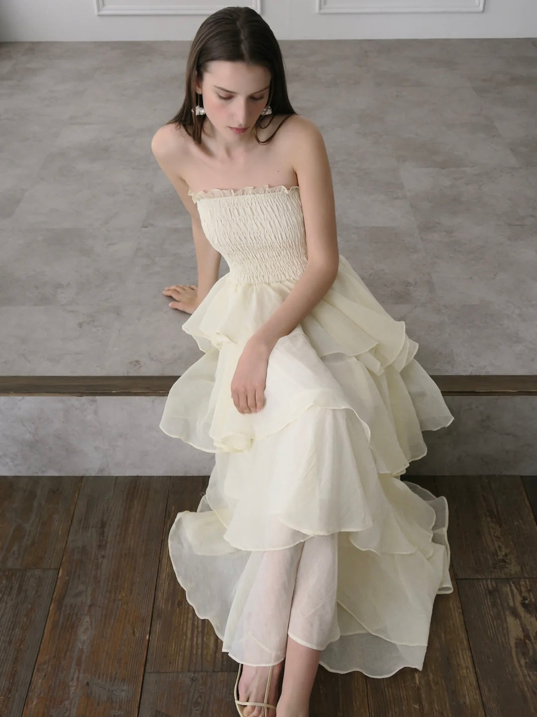 frilly tiered dress