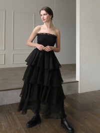 frilly tiered dress