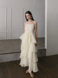 frilly tiered dress
