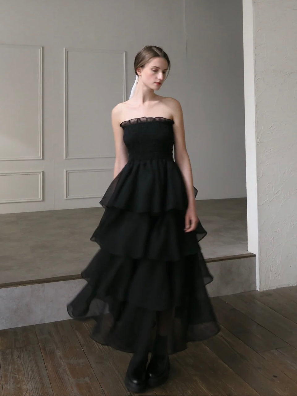 frilly tiered dress