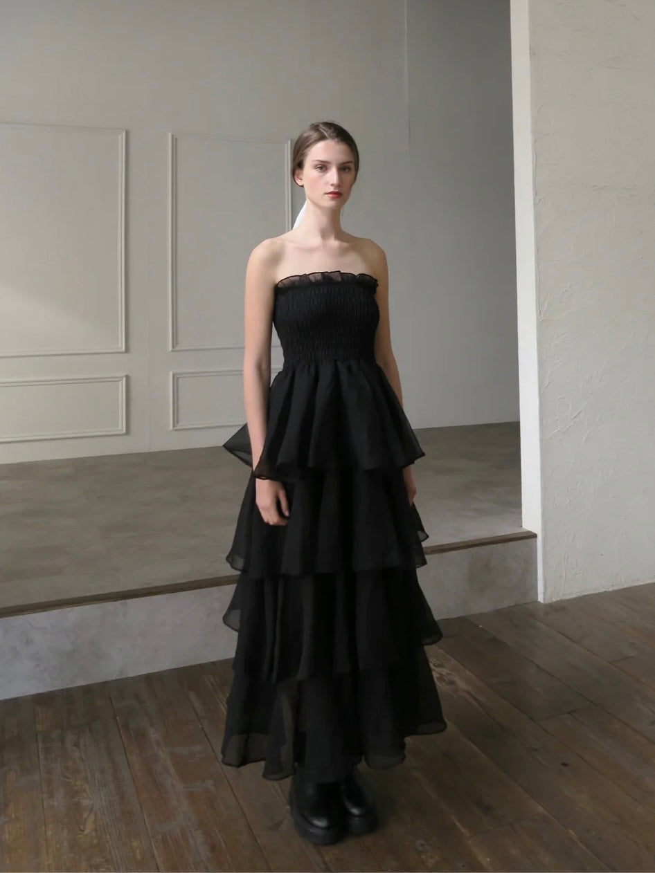 frilly tiered dress