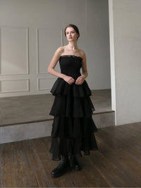 frilly tiered dress