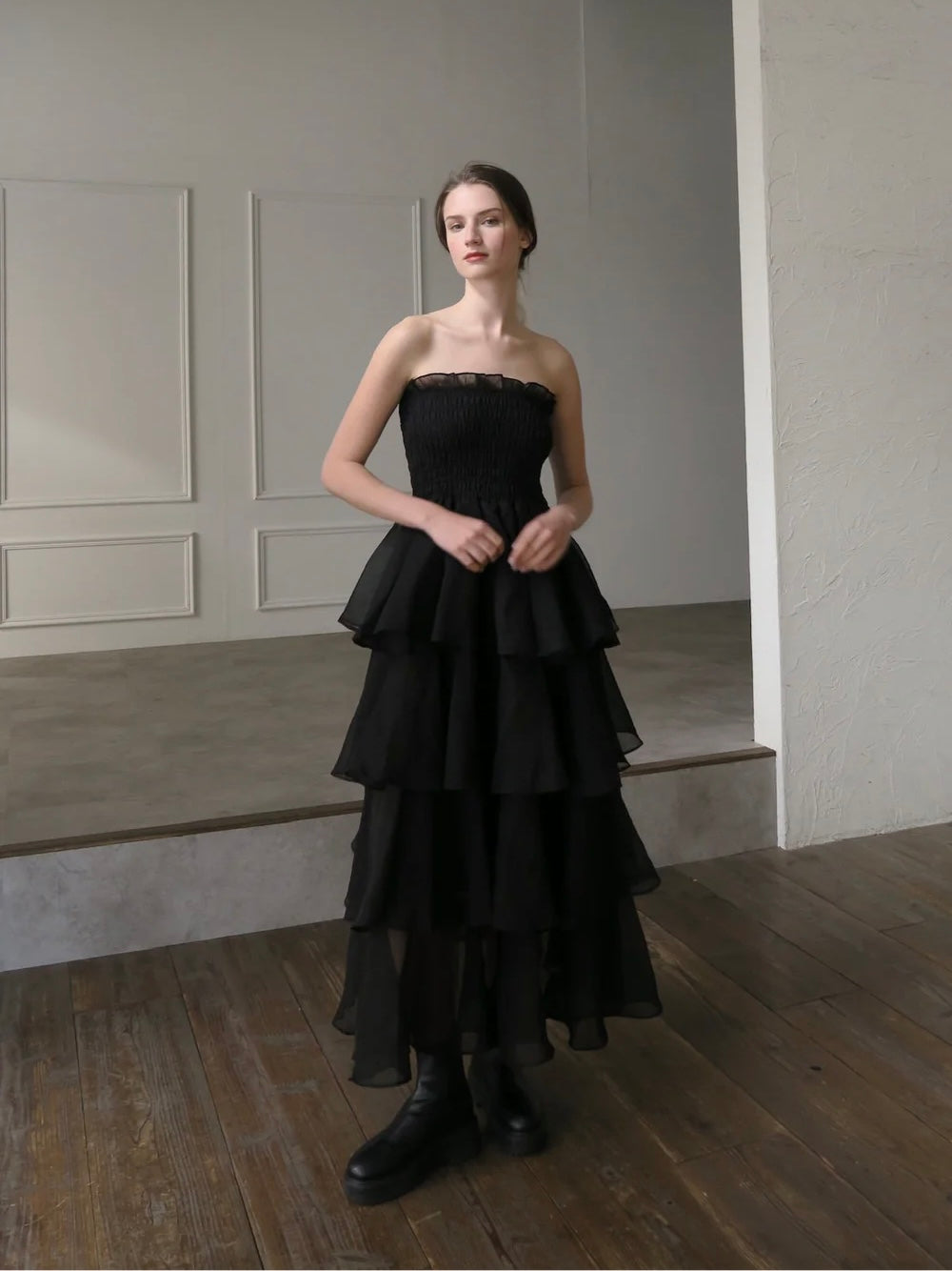 frilly tiered dress