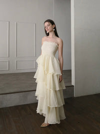 frilly tiered dress