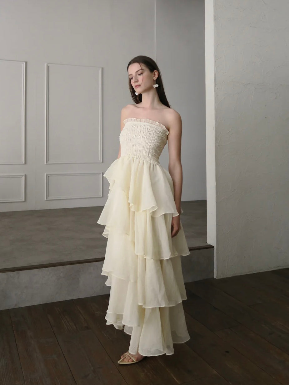 frilly tiered dress
