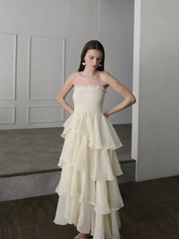 frilly tiered dress