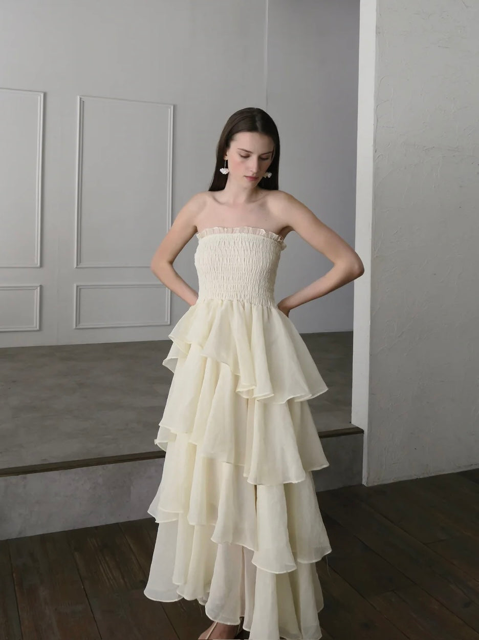frilly tiered dress