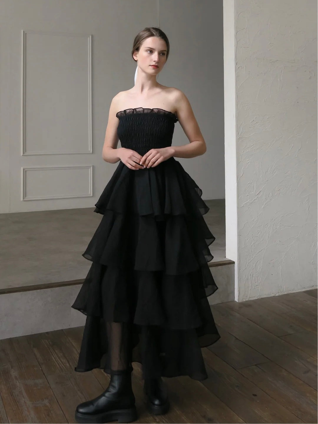 frilly tiered dress