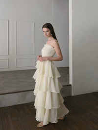 frilly tiered dress