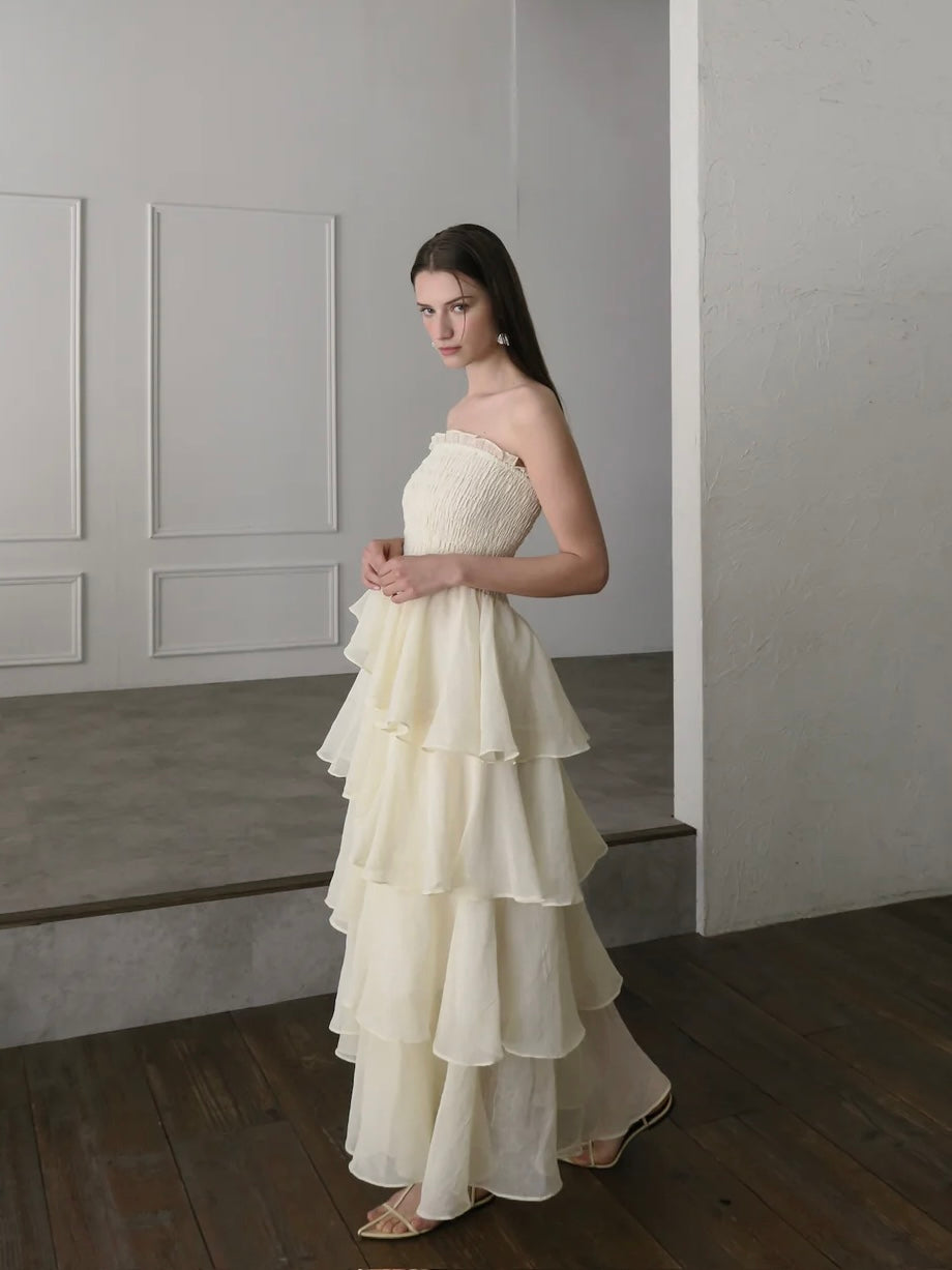 frilly tiered dress
