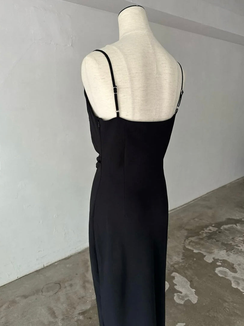 asymmetry drape cami dress