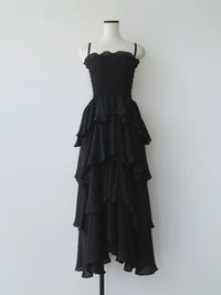 frill tiered maxi dress
