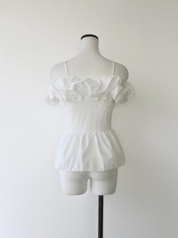 off shoulder peplum top