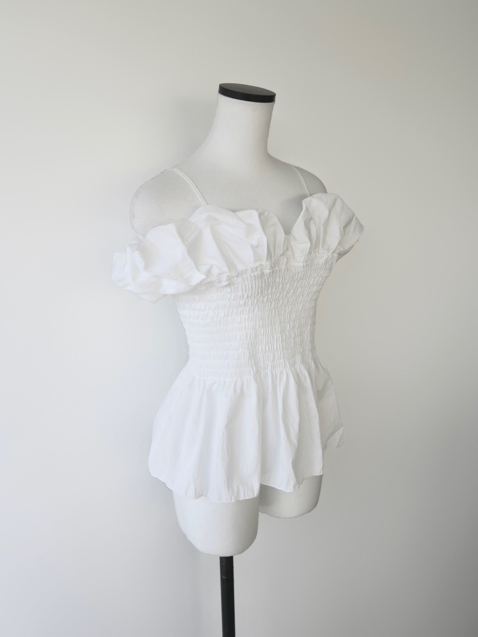 off shoulder peplum top