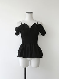 off shoulder peplum top