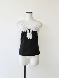 floral lace satin camisole