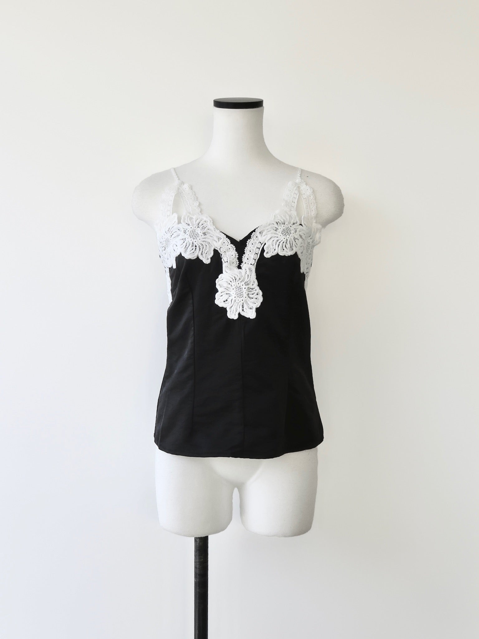 floral lace satin camisole