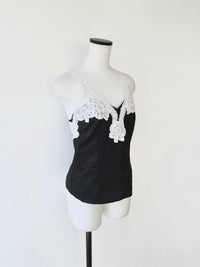 floral lace satin camisole