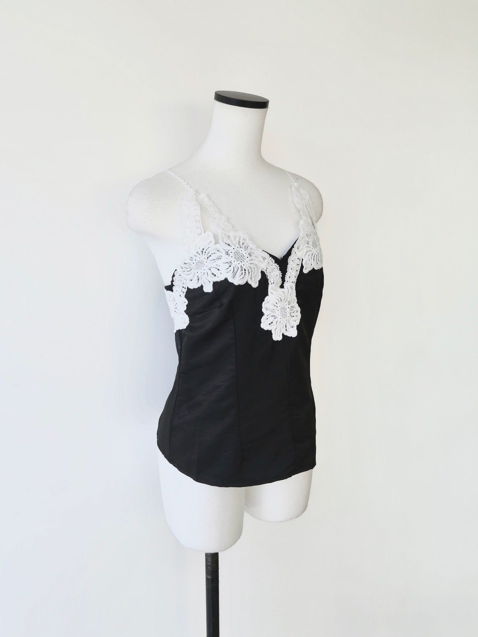 floral lace satin camisole