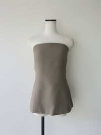 minimal strapless bustier