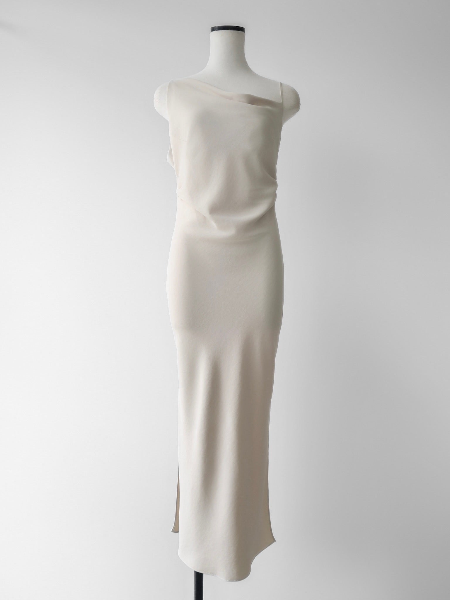 asymmetry drape cami dress
