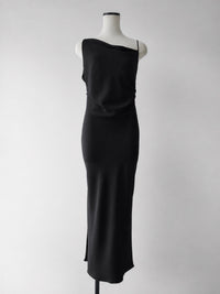 asymmetry drape cami dress