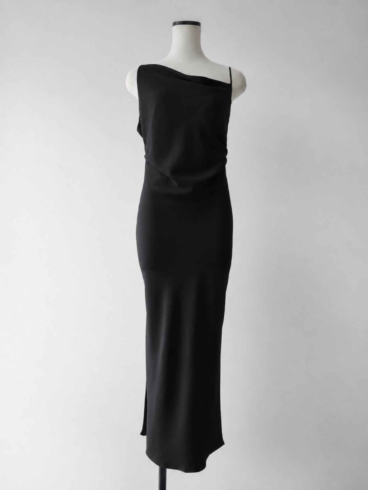 asymmetry drape cami dress