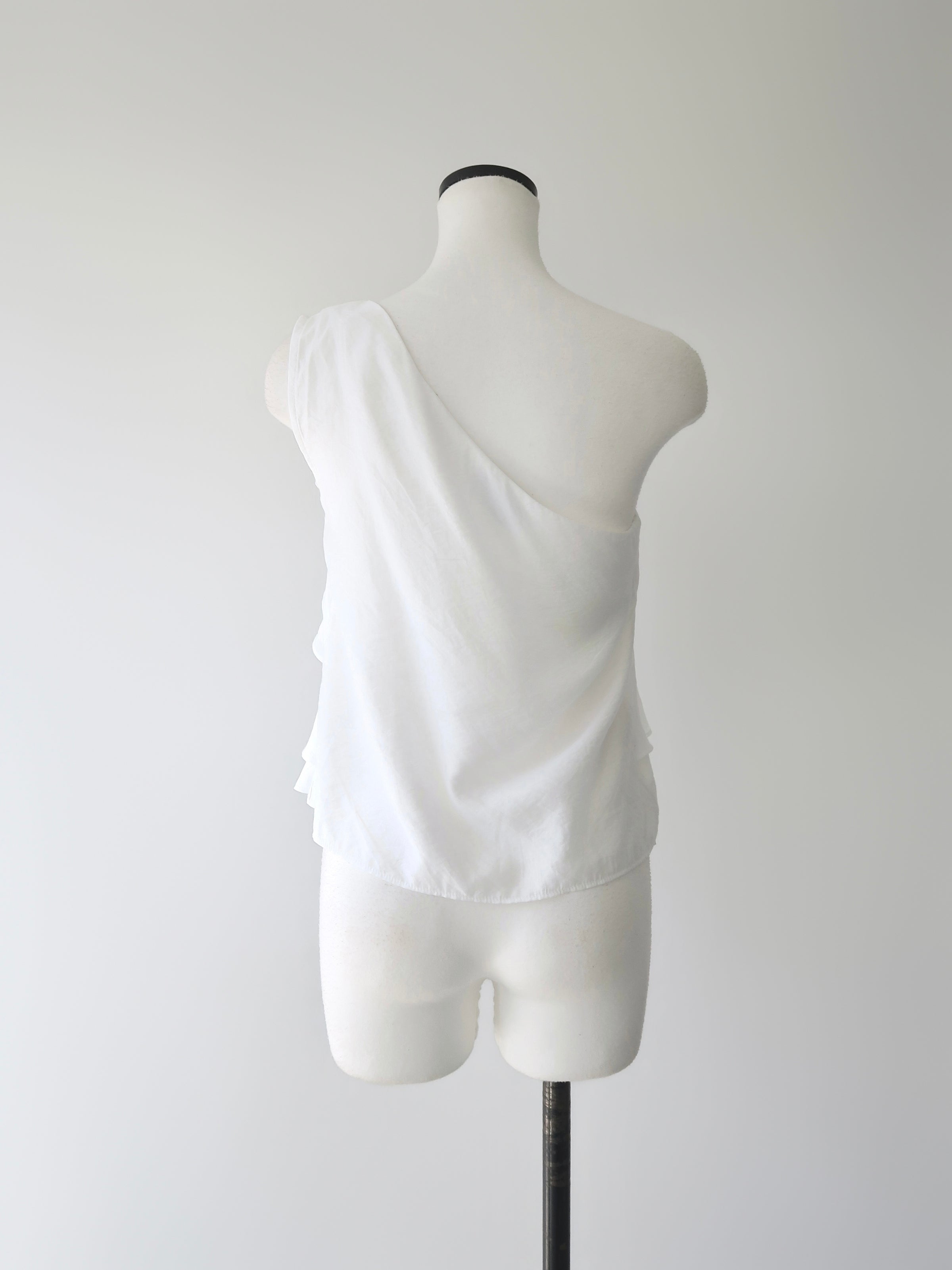 asymmetric ruffle top