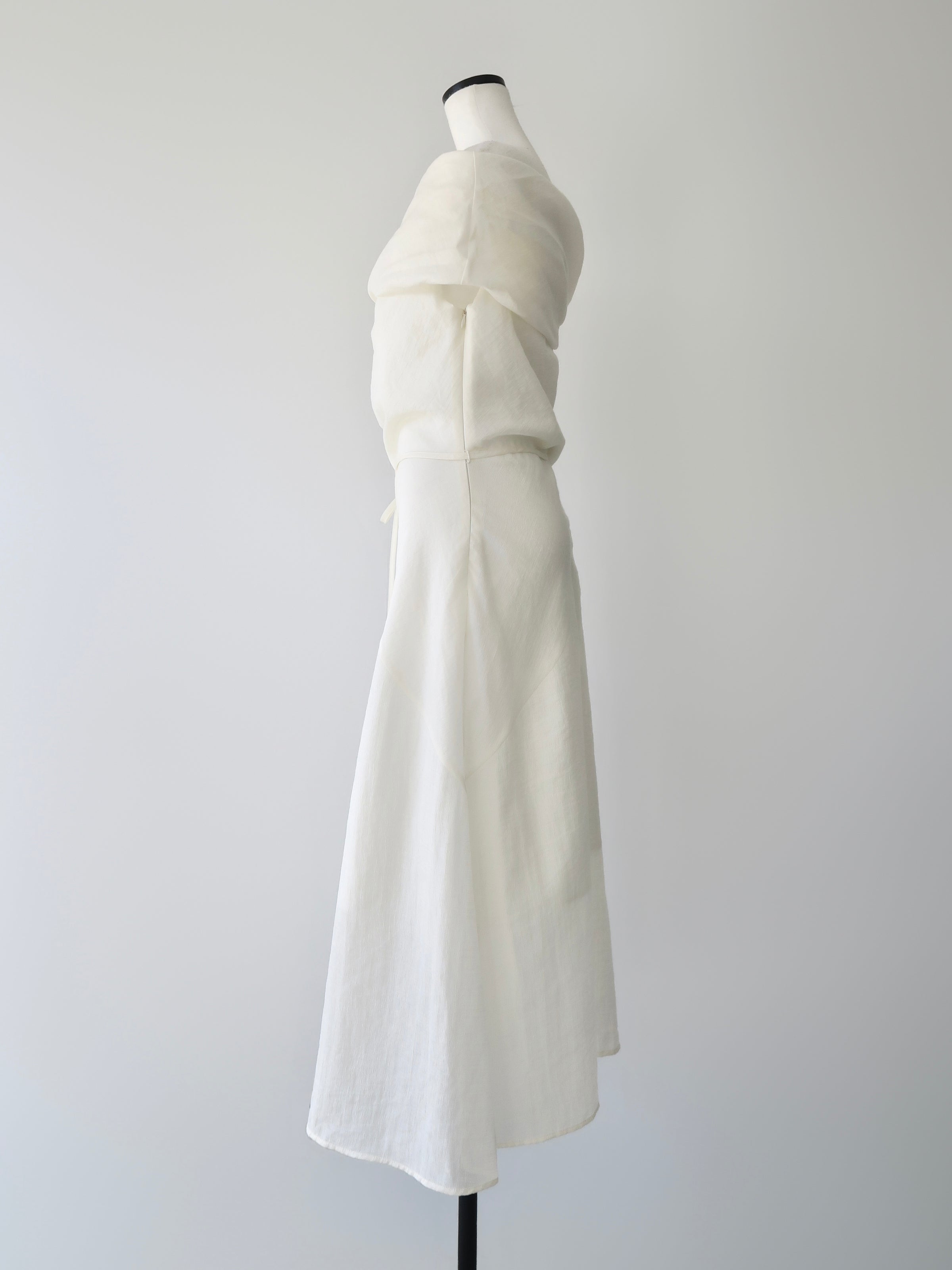 tencel drape off-shoulder dress