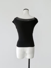 sheer draped sleeveless top