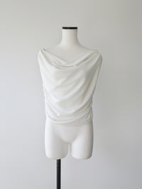 fluid drape neck top